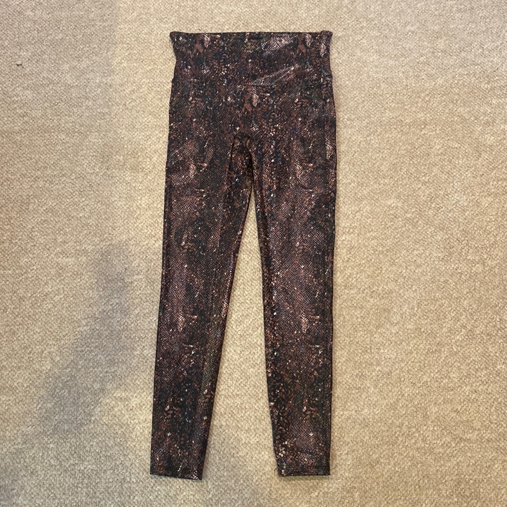 Leather animal print leggings by Spanx